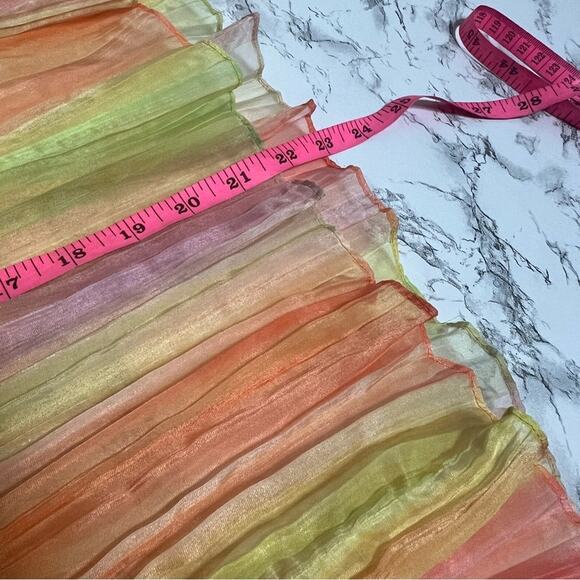 NWT Hunter Bell Savannah Pleated Mock Neck Long Blouson Sleeves Top Pastel - Picture 7 of 9